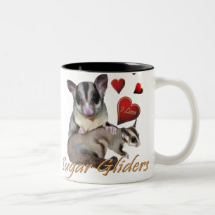 Jag älskar sockerglidflygplanmuggar Två-Tonad mugg