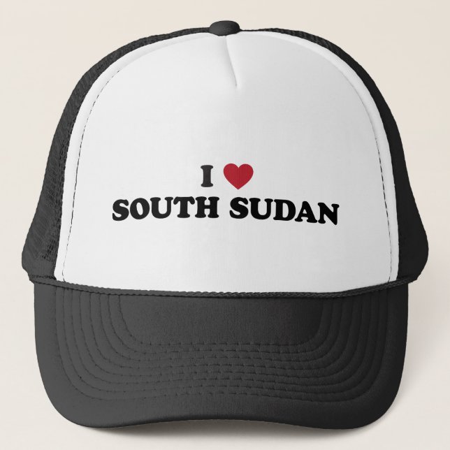 Jag älskar södra Sudan Truckerkeps (Framsida)