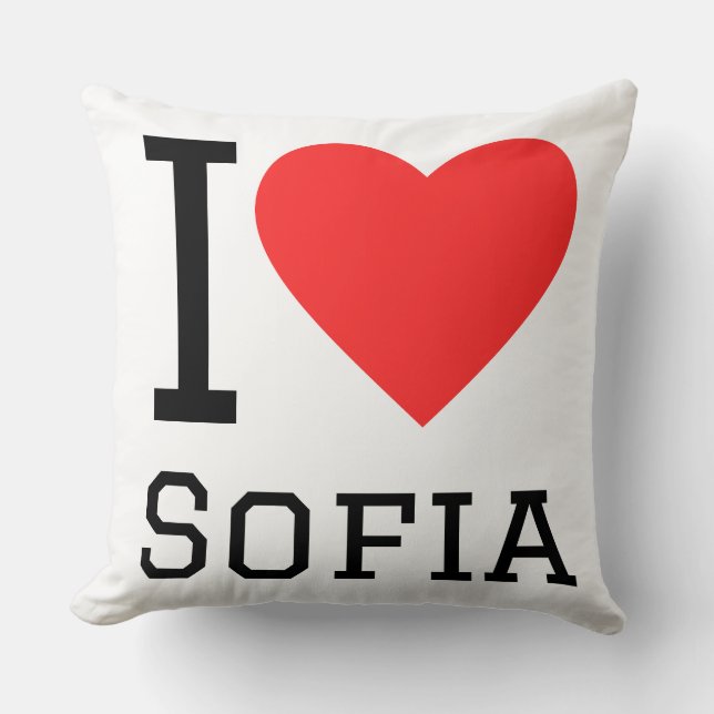 Jag älskar Sofia  Kudde (Framsida)