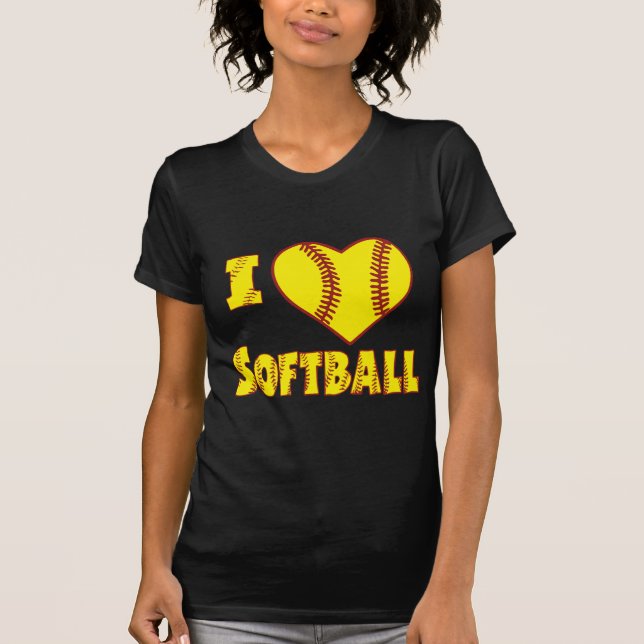 Jag älskar softball 2 t-shirt (Framsida)
