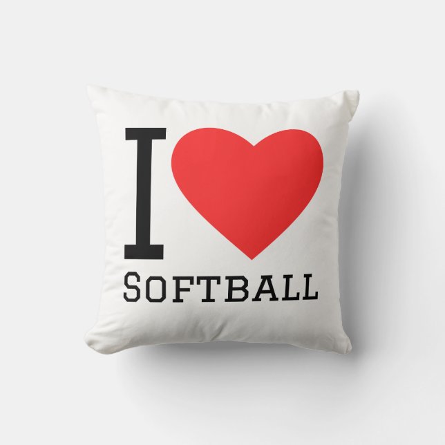 Jag älskar softboll kudde (Framsida)