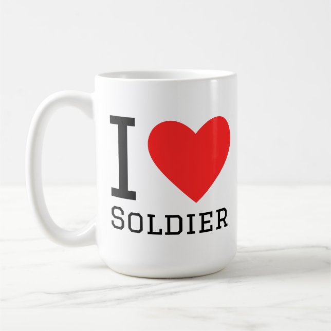 Jag älskar soldat kaffemugg (Vänster)