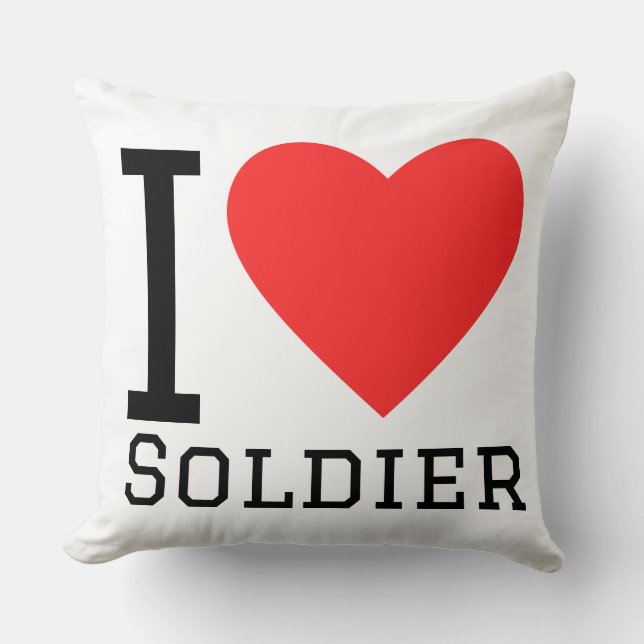 Jag älskar soldat kudde (Framsida)