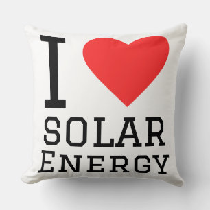 Jag älskar solenergi kudde