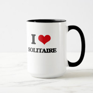 Jag älskar solitairen mugg