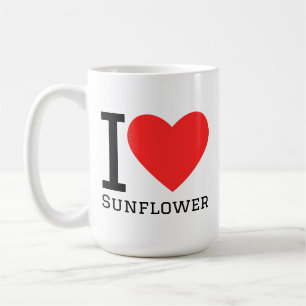 Jag älskar solros kaffemugg