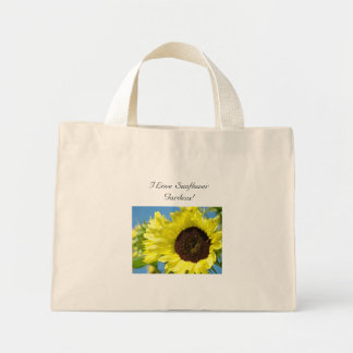 Jag älskar solros trädgårdar! Tote bags Solrosor Mini Tygkasse