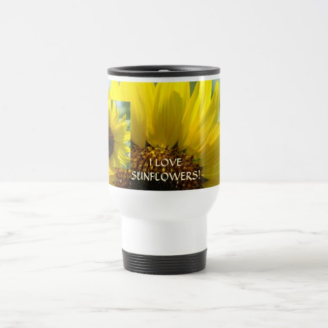 JAG ÄLSKAR SOLROSOR Kaffe Kopp Resa Mugg Gåvor (Center)
