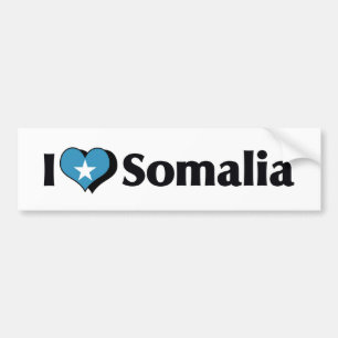 Jag älskar Somalias flagga Bildekal