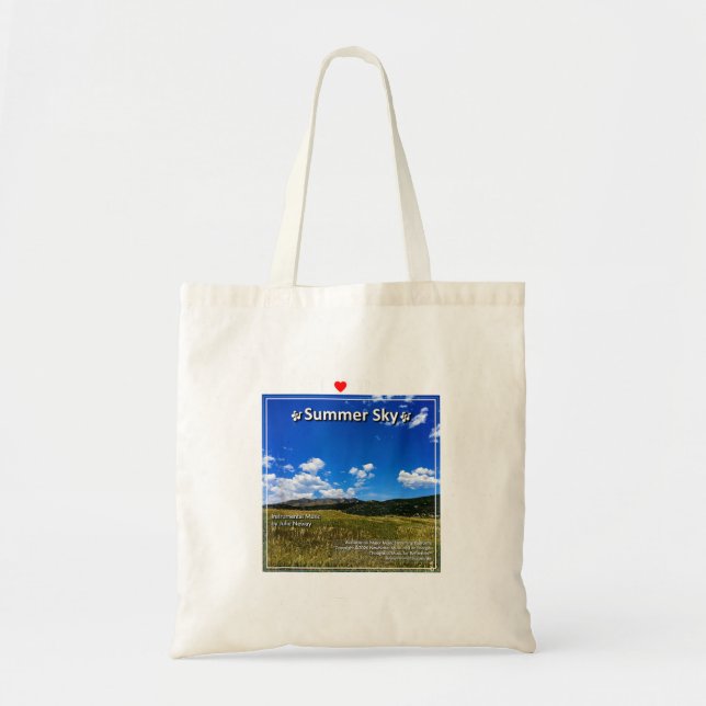Jag älskar sommarhimlen tygkasse (Framsidan)