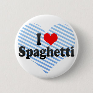 Jag älskar spagetti knapp