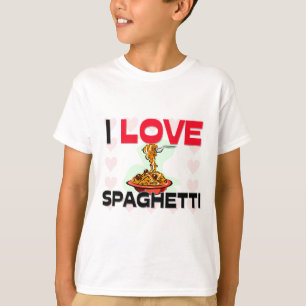 Jag älskar spagetti t-shirt