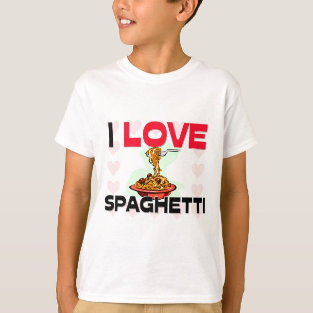 Jag älskar spagetti t-shirt (Framsida)
