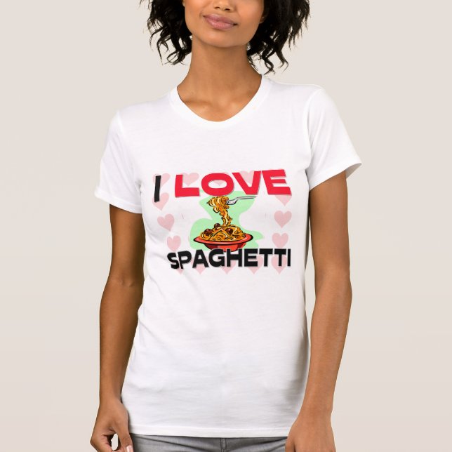 Jag älskar spagetti tee shirt (Framsida)