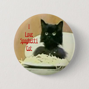 Jag älskar spagettikatten knäppas knapp