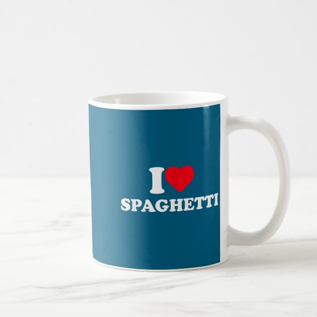 Jag älskar Spaghetti Spaghetti Älskare Mat Förflut Kaffemugg (Höger)
