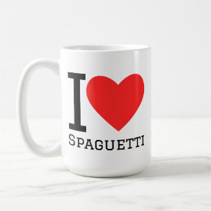 Jag älskar spaguetti kaffemugg