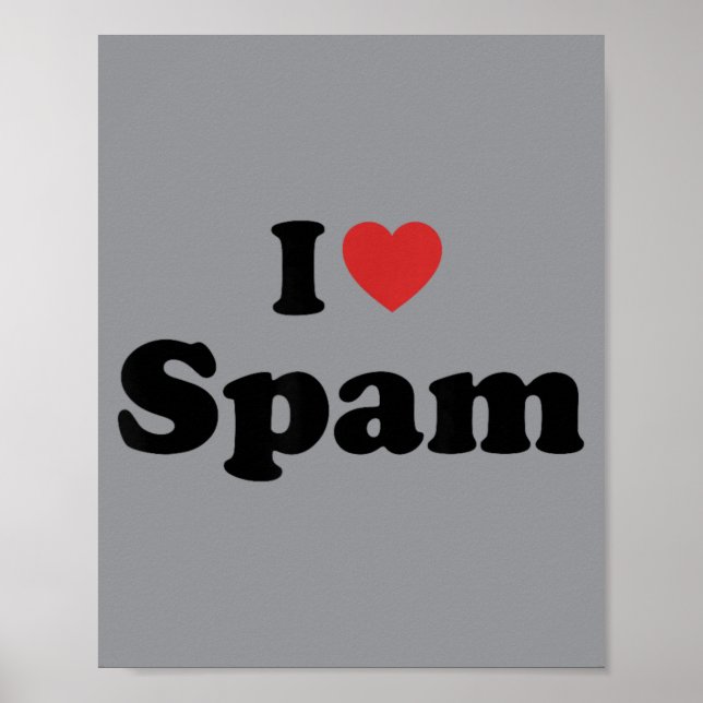 Jag älskar Spam Rollig humor Retro Poster (Framsidan)