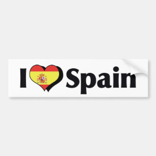 Jag älskar Spanien flagga Bildekal