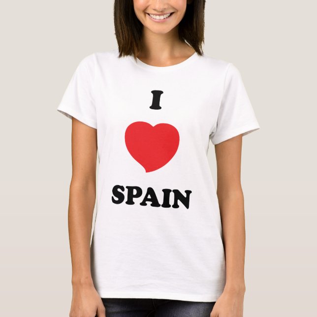 JAG ÄLSKAR Spanien T Shirt (Framsida)