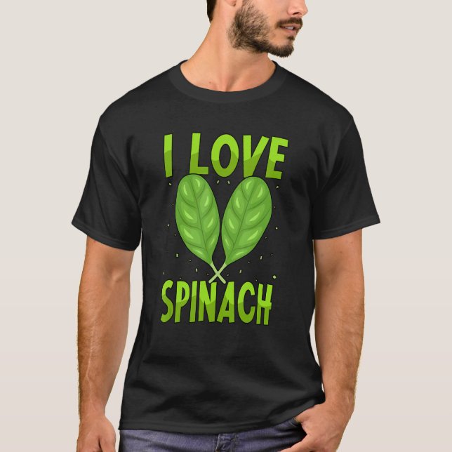 Jag älskar spenat vegan_1 t shirt (Framsida)