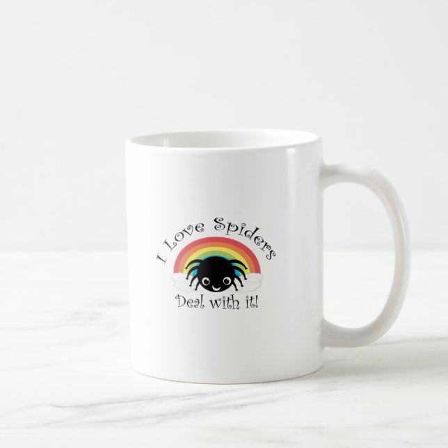 Jag älskar spindelavtal med det kaffemugg (Höger)