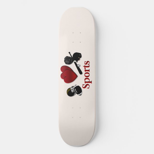 Jag älskar sporter mini skateboard bräda 18,7 cm (Framsida)