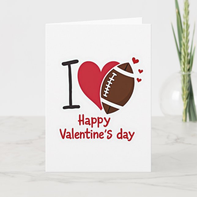 Jag älskar sportvalentinskort kort (Framsida)