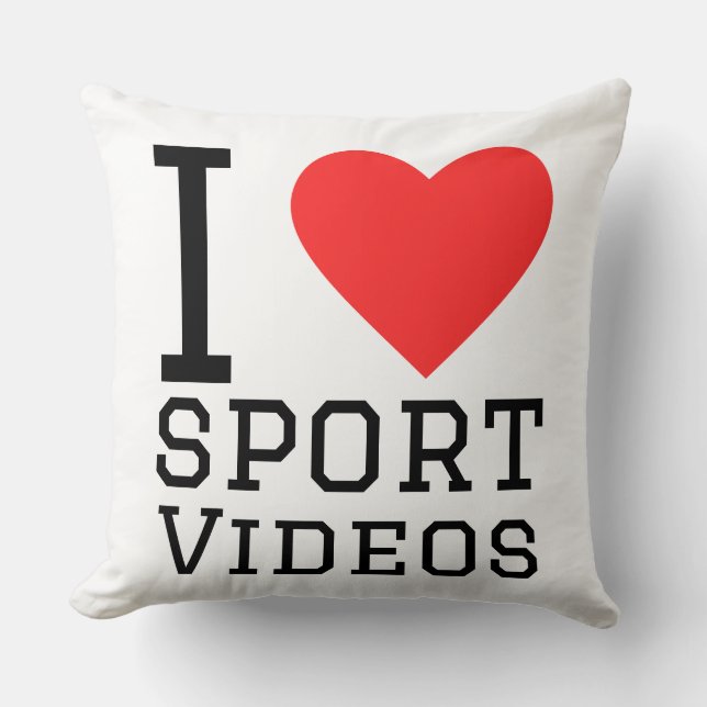 Jag älskar sportvideo kudde (Framsida)