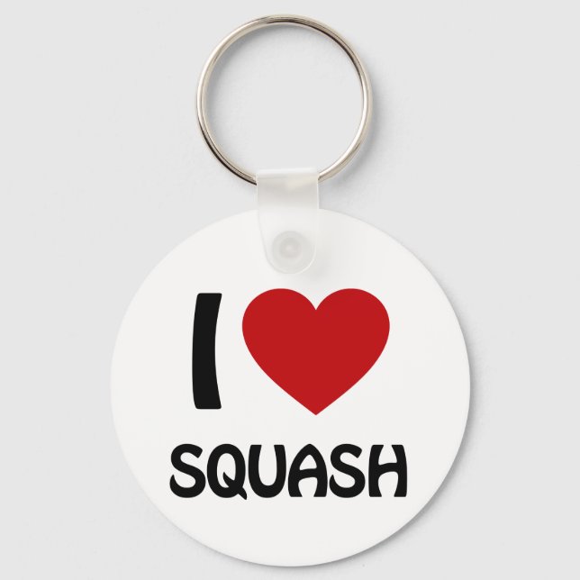 Jag älskar Squash Nyckelring (Framsida)