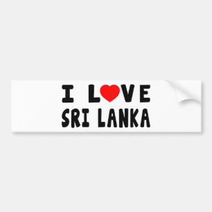 Jag älskar Sri Lanka Bildekal