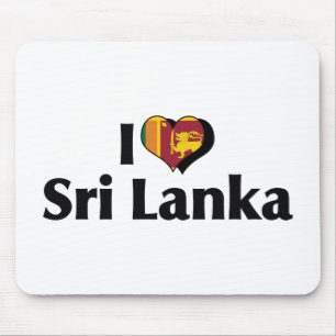 Jag älskar Sri Lanka flagga Musmatta