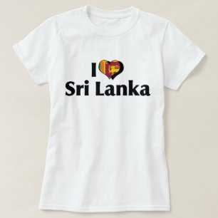 Jag älskar Sri Lanka Flagga Tröja