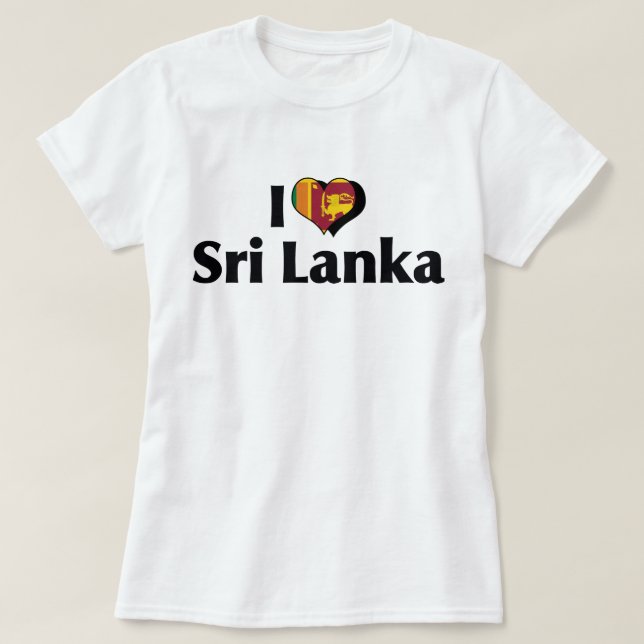Jag älskar Sri Lanka Flagga Tröja (Design framsida)