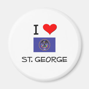 Jag älskar St George Utah Magnet
