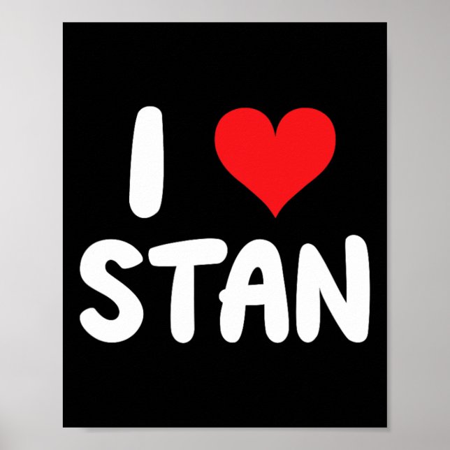 Jag älskar Stan - Hjärta - Namn  Poster (Framsidan)