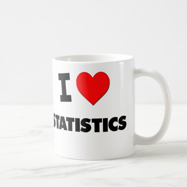 Jag älskar statistik kaffemugg (Höger)