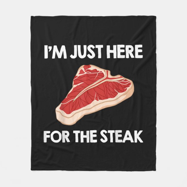 Jag älskar Steak Gift Ribeye House Fleecefilt (Framsidan)