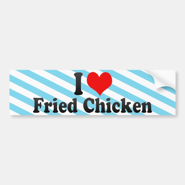Jag älskar stekt kyckling bildekal (Framsidan)