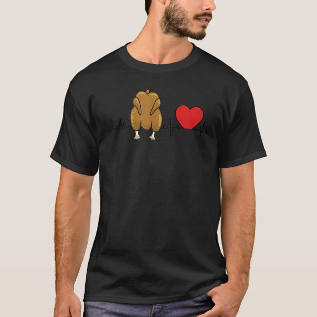 Jag älskar stekt kyckling t shirt (Framsida)
