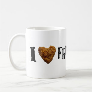 Jag älskar stekt kycklingkaffemuggen kaffemugg