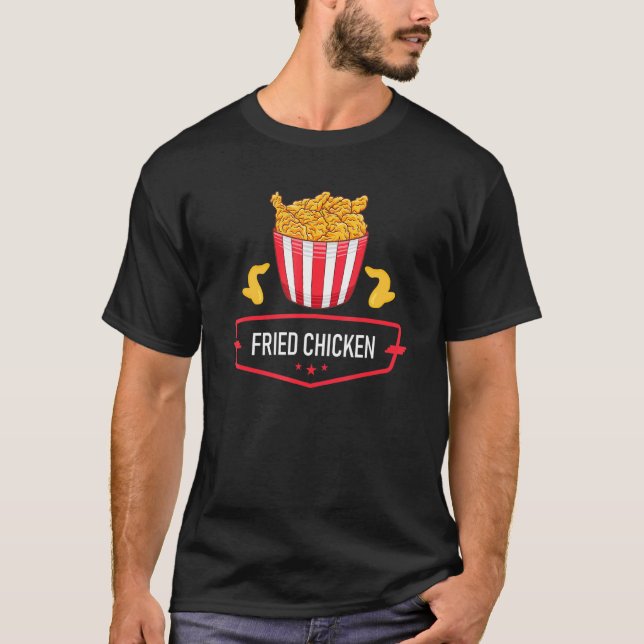 Jag älskar stekt kycklingmat 3 t shirt (Framsida)