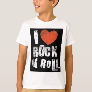 jag älskar sten - och - rulle t-shirt