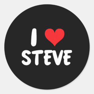 Jag älskar Steve - Hjärta - Namn Runt Klistermärke