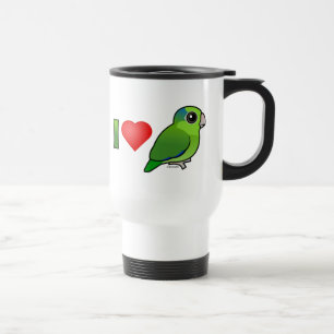 Jag älskar Stillahavs- Parrotlets (grönt) Resemugg