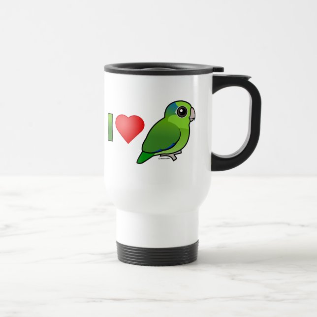 Jag älskar Stillahavs- Parrotlets (grönt) Resemugg (Höger)
