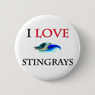Jag älskar Stingrays Knapp
