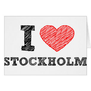 Jag älskar Stockholm Hälsningskort