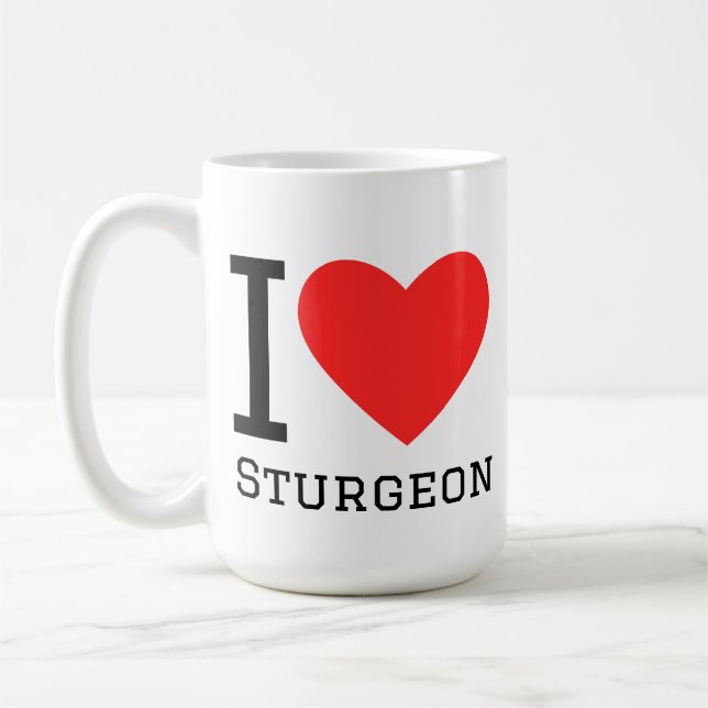 Jag älskar stör kaffemugg (Vänster)