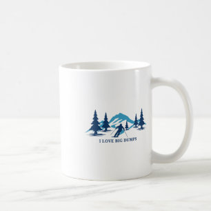 Jag älskar stora soptränsar Roligt snöskidort Skid Kaffemugg
